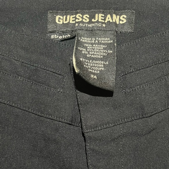 Guess Jeans Authentic: stretchy black pants in size 24 - Picture 2 of 4